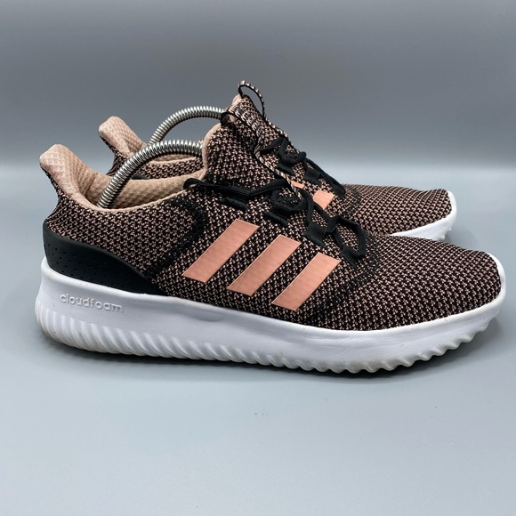 adidas Shoes - Adidas Cloudfoam Womens Shoes Sneakers Black Peach Size 9.5